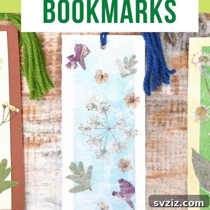Pressed Flower Bookmarks