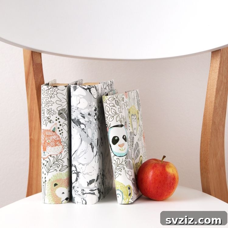 Wrapping Paper Book Covers