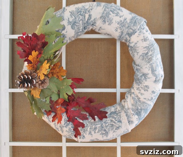 Blue and White Wreath