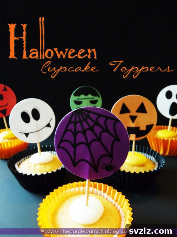 Harvesting Joy: 27 Fall Baby Shower Concepts 16 Halloween Cupcake Toppers