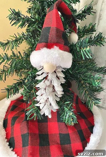 Charming Autumn Pine Cone Creations 11 Christmas Gnome Ornament