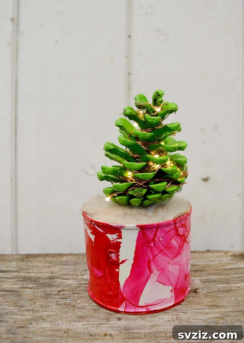 Charming Autumn Pine Cone Creations 17 Illuminated Christmas Tree