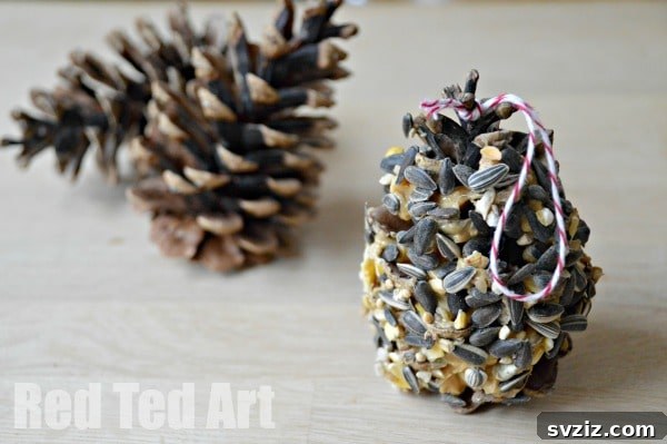 Charming Autumn Pine Cone Creations 3 Bird Feeder