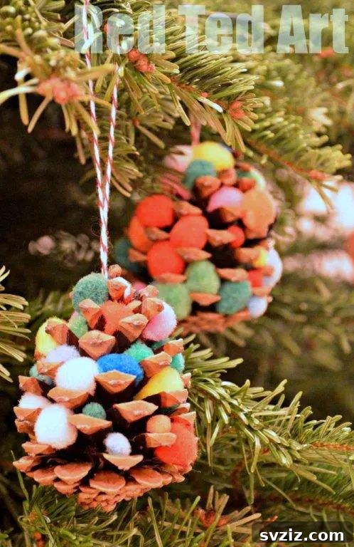 Charming Autumn Pine Cone Creations 24 Pom Pom Pinecone trees