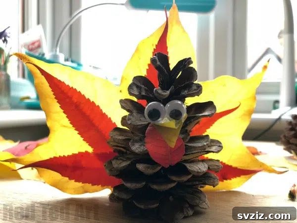 Charming Autumn Pine Cone Creations 31 Nature Turkey
