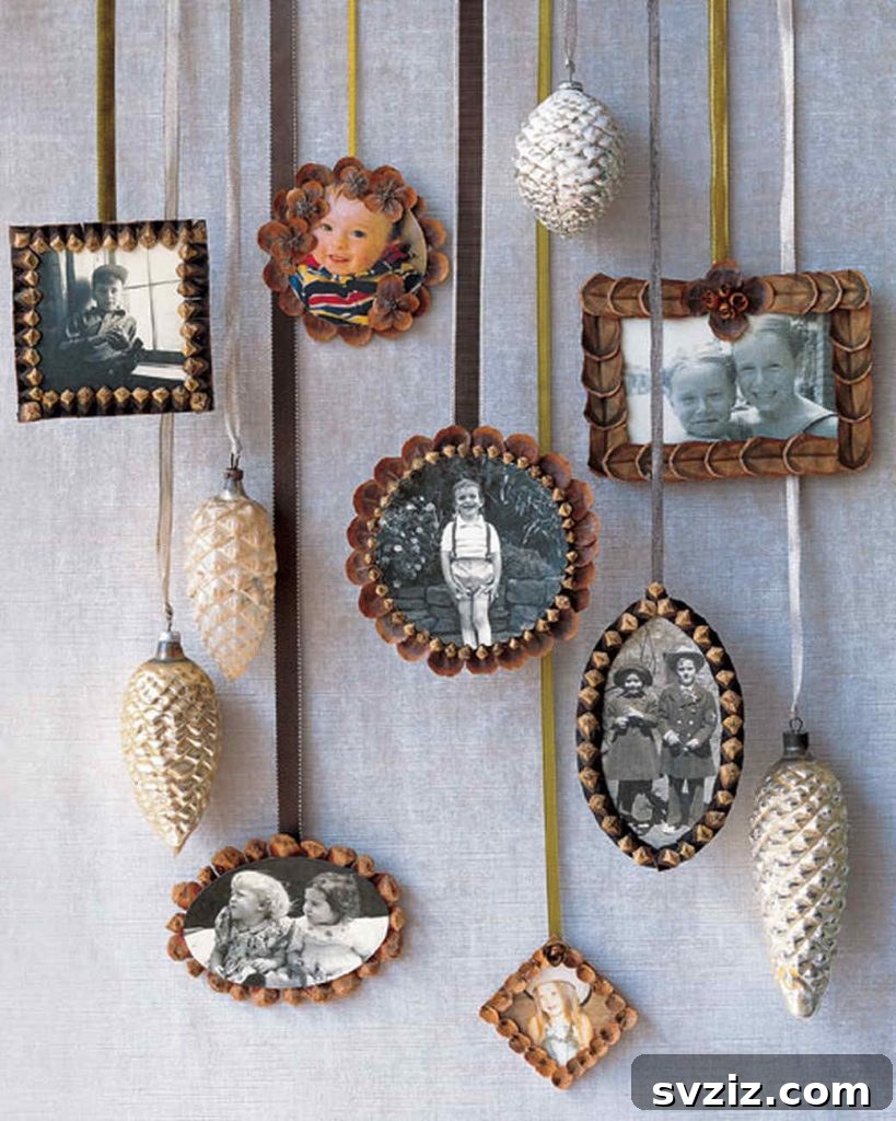 Charming Autumn Pine Cone Creations 35 Pinecone Picture frame