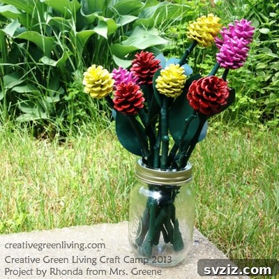 Charming Autumn Pine Cone Creations 9 Pinecone Bouquet