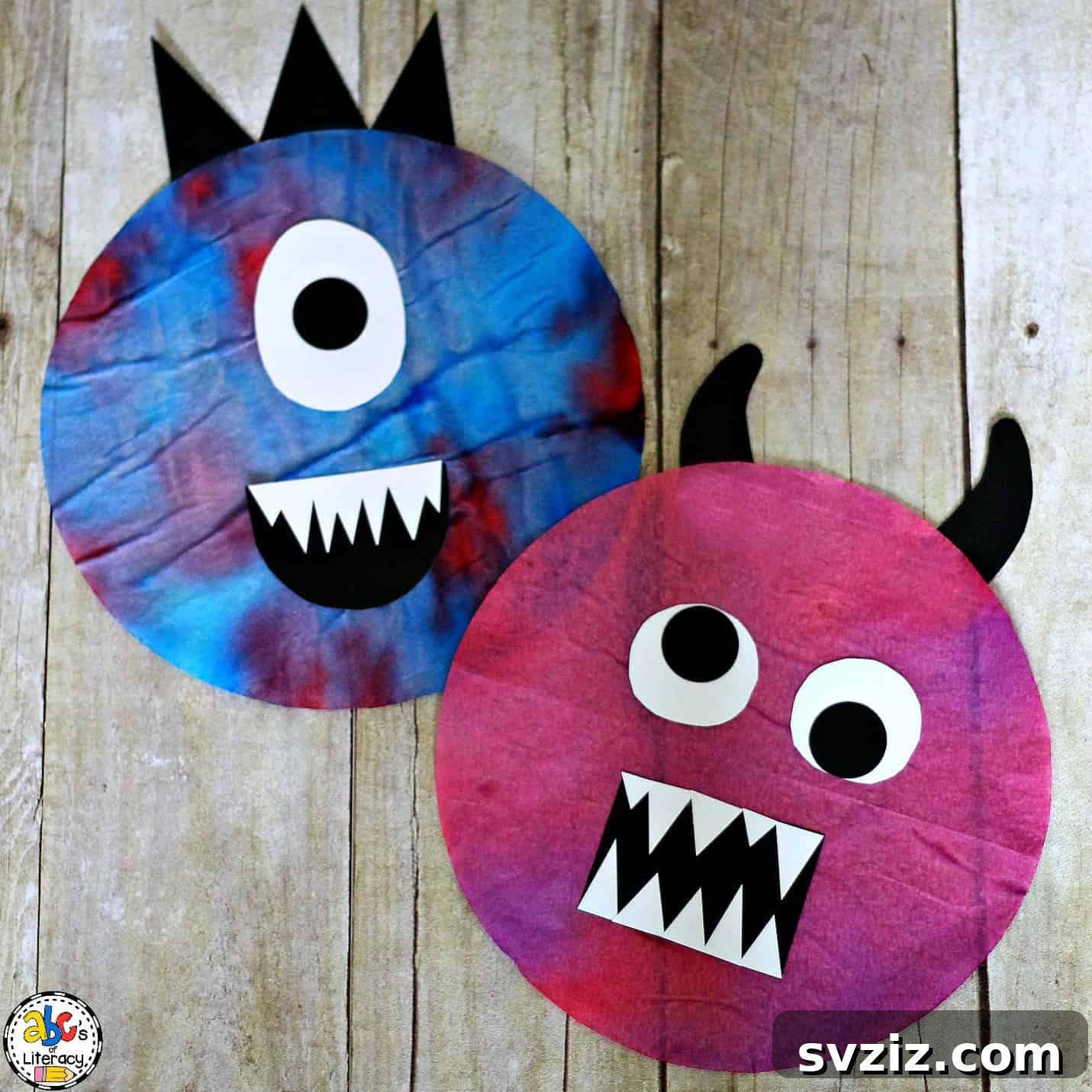 Tie-and-Dye Coffee Filter Monster