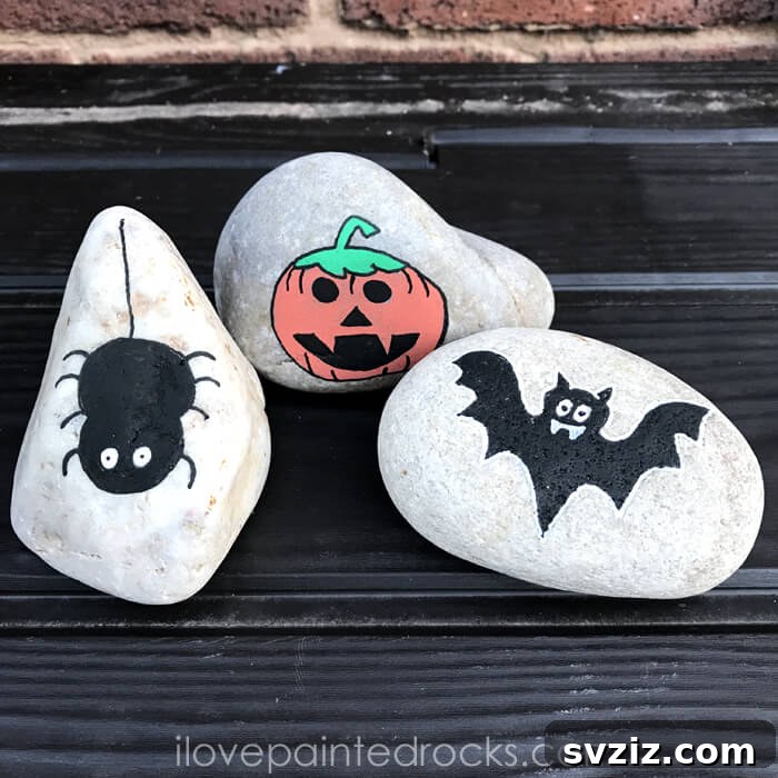Halloween Rock Painting