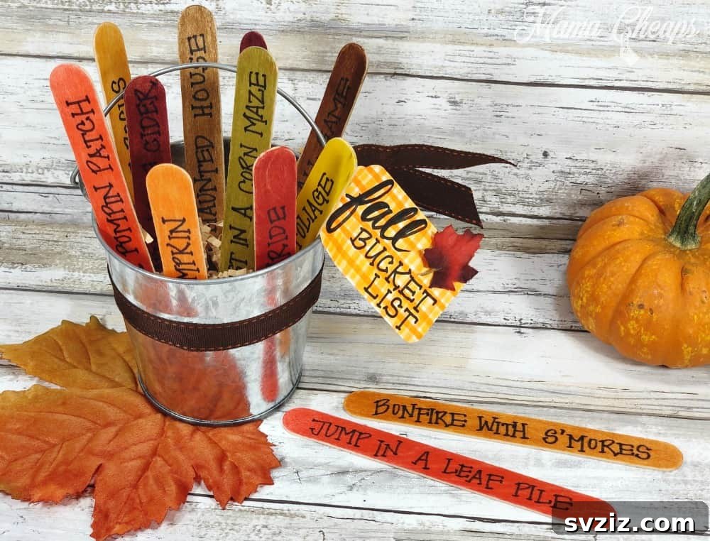 Fall Bucket List Craft