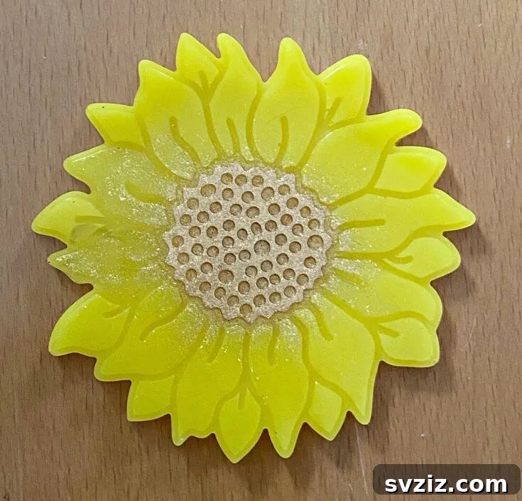 Resin Sunflower Coasters