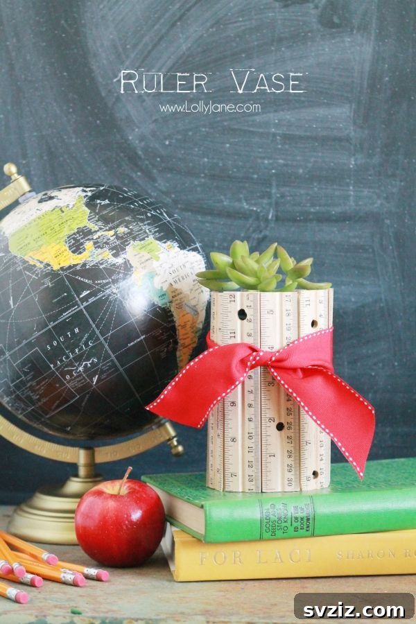 Creative Classroom Crafts for Educators 13 Unique DIY Ruler Vase for Teachers