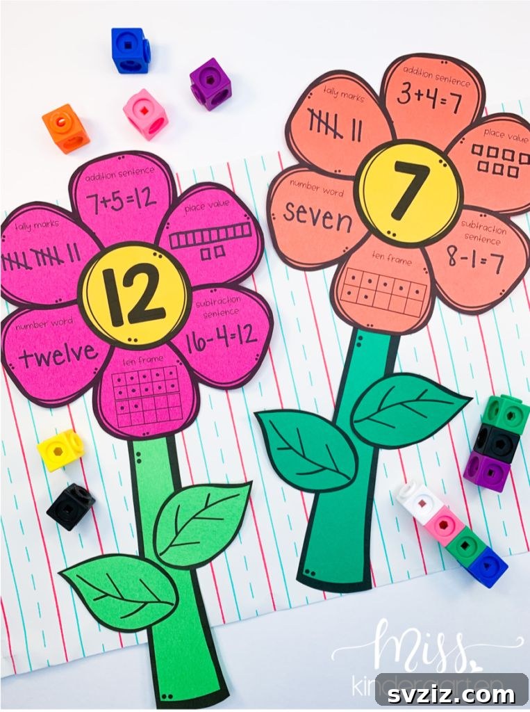 Creative Classroom Crafts for Educators 22 Interactive Math Flower Crafts