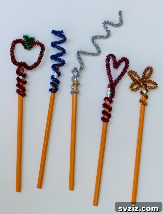 Creative Classroom Crafts for Educators 23 Fun Pipe Cleaner Pencil Toppers