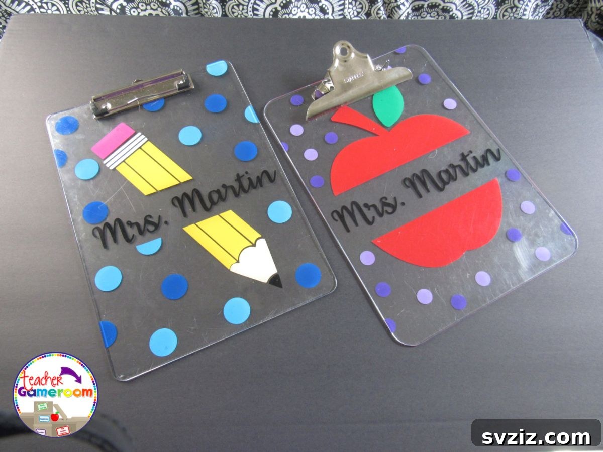 Creative Classroom Crafts for Educators 8 Personalized Teacher Clipboards with Cricut