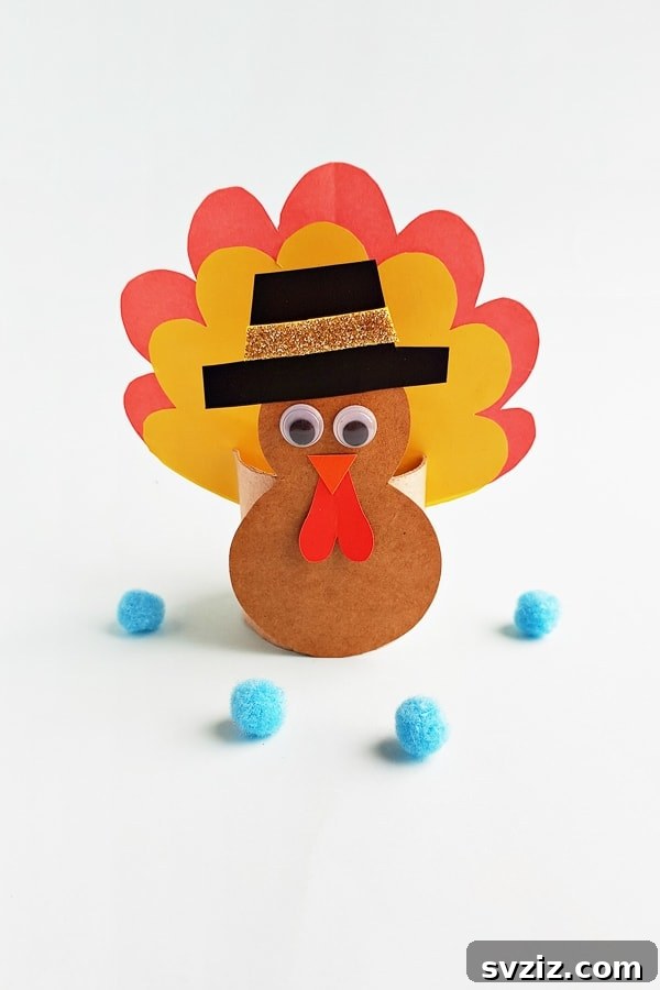 27 Festive Thanksgiving Craft Ideas 3 Toilet Paper Roll Turkey