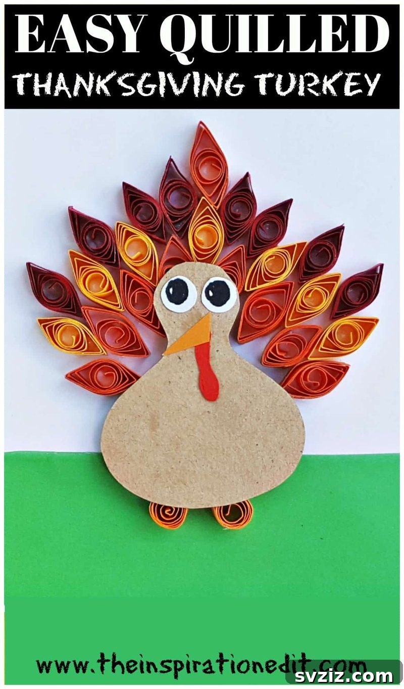 27 Festive Thanksgiving Craft Ideas 7 Paper Quilled Thanksgiving Turkey