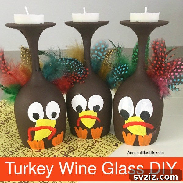 27 Festive Thanksgiving Craft Ideas 9 Turkey Wine Glass