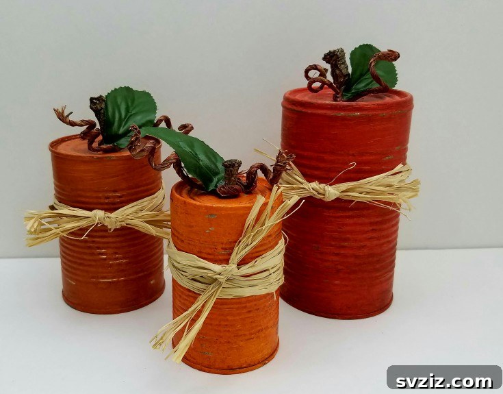 27 Festive Thanksgiving Craft Ideas 10 Tin Can Pumpkins
