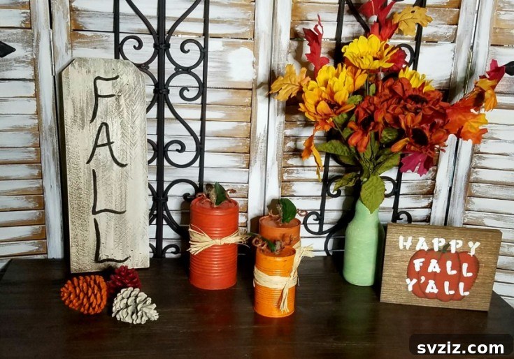 DIY Tin Can Pumpkins