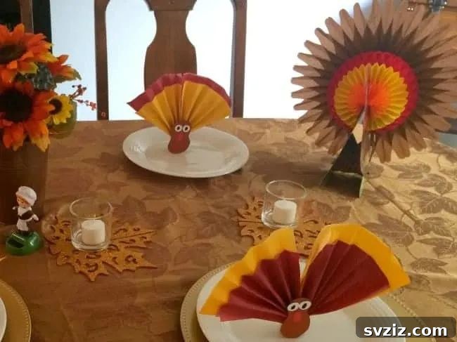 Dollar Store Turkey Centerpiece