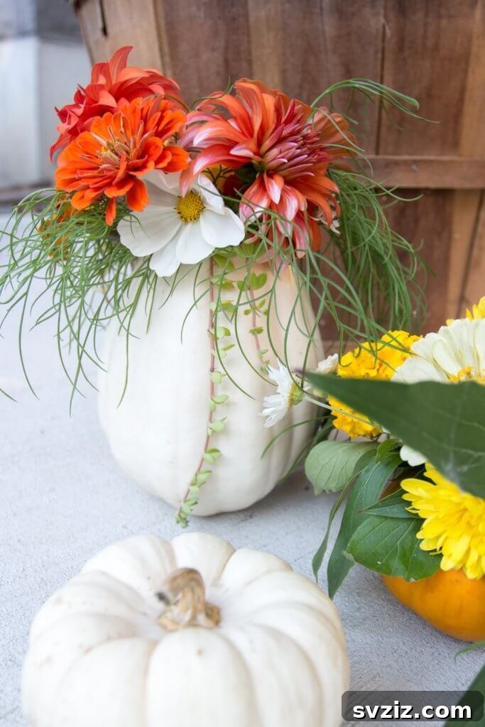 Mini Fresh Pumpkin Vase