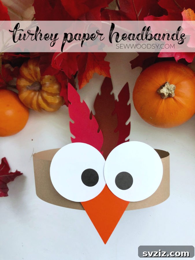Festive Thanksgiving Crafts for Little Ones 17 Turkey Paper Headbands