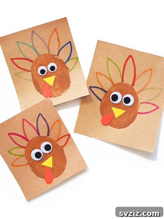 Festive Thanksgiving Crafts for Little Ones 19 Turkey Potato Stamp