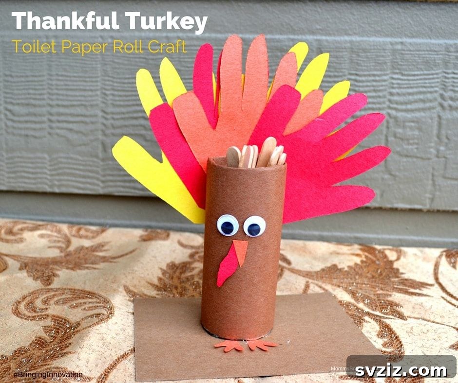 Festive Thanksgiving Crafts for Little Ones 21 Turkey Toilet Roll