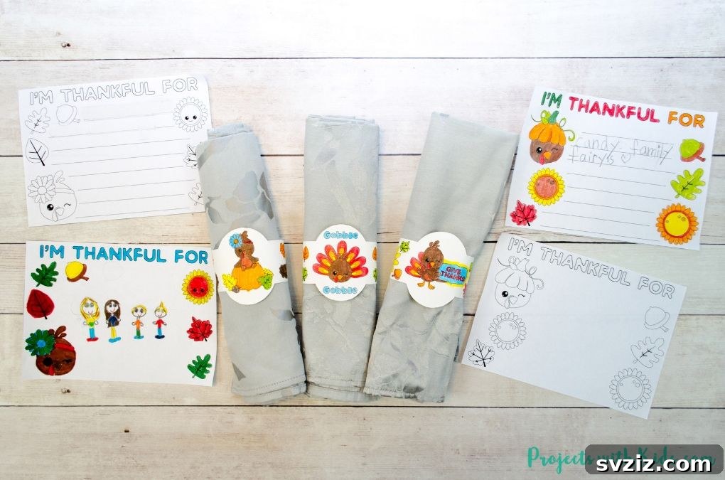 Festive Thanksgiving Crafts for Little Ones 23 Thanksgiving Kids Table Printables