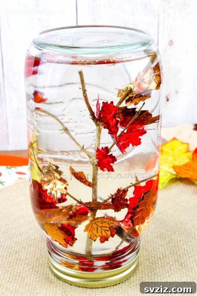 Festive Thanksgiving Crafts for Little Ones 6 Fall Snow Globe