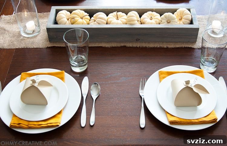 DIY Pumpkin Place Setting