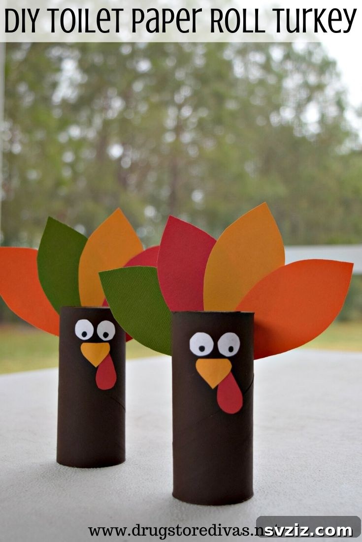 27 Fun Thanksgiving Crafts for Toddlers 19 Toilet Paper Roll Turkey