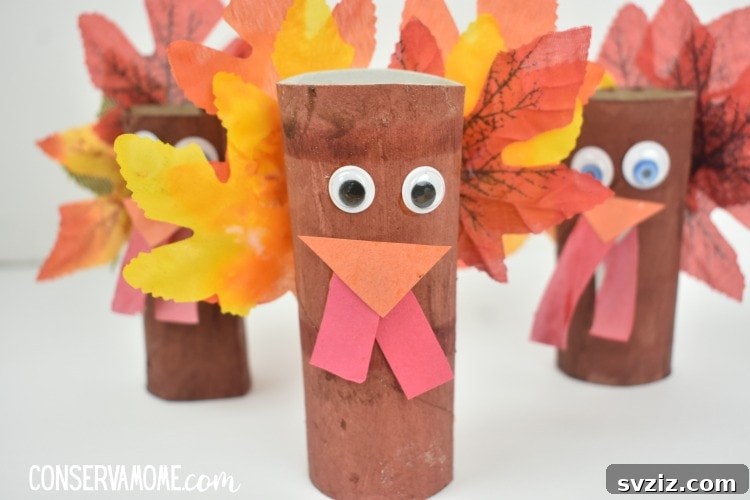 27 Fun Thanksgiving Crafts for Toddlers 26 Leafy Toilet Paper Turkey