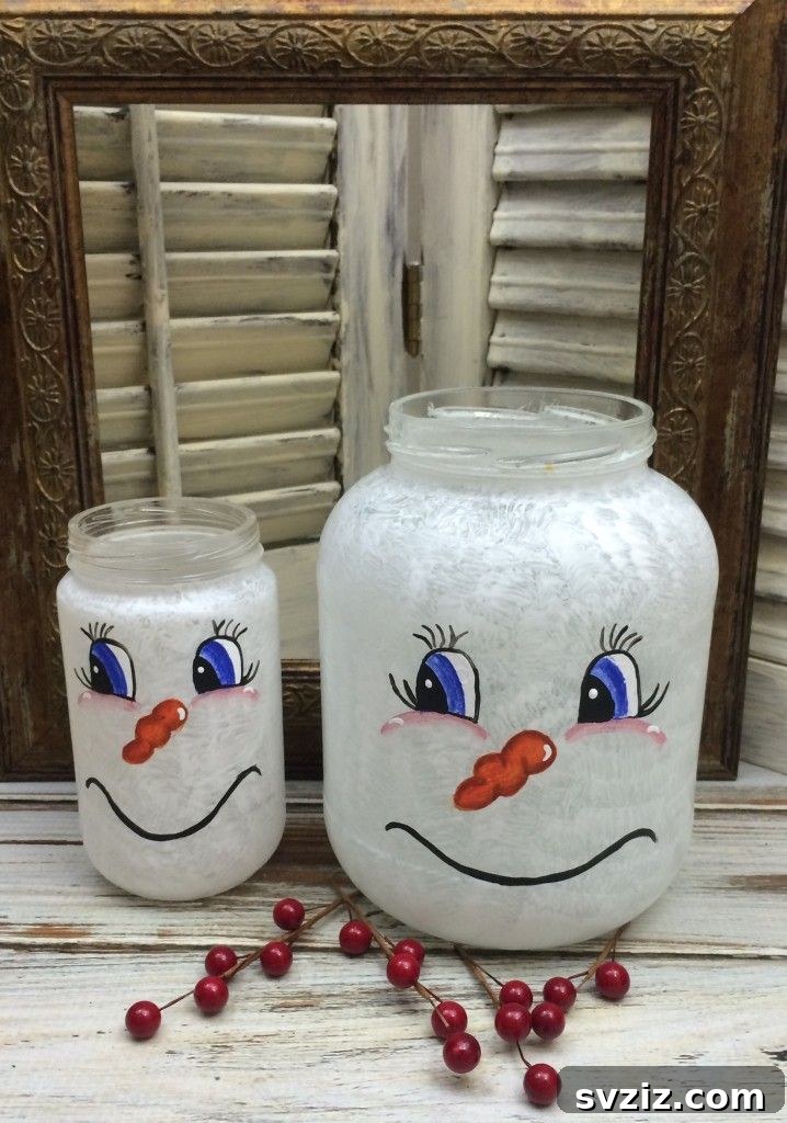 DIY Snowman Lantern