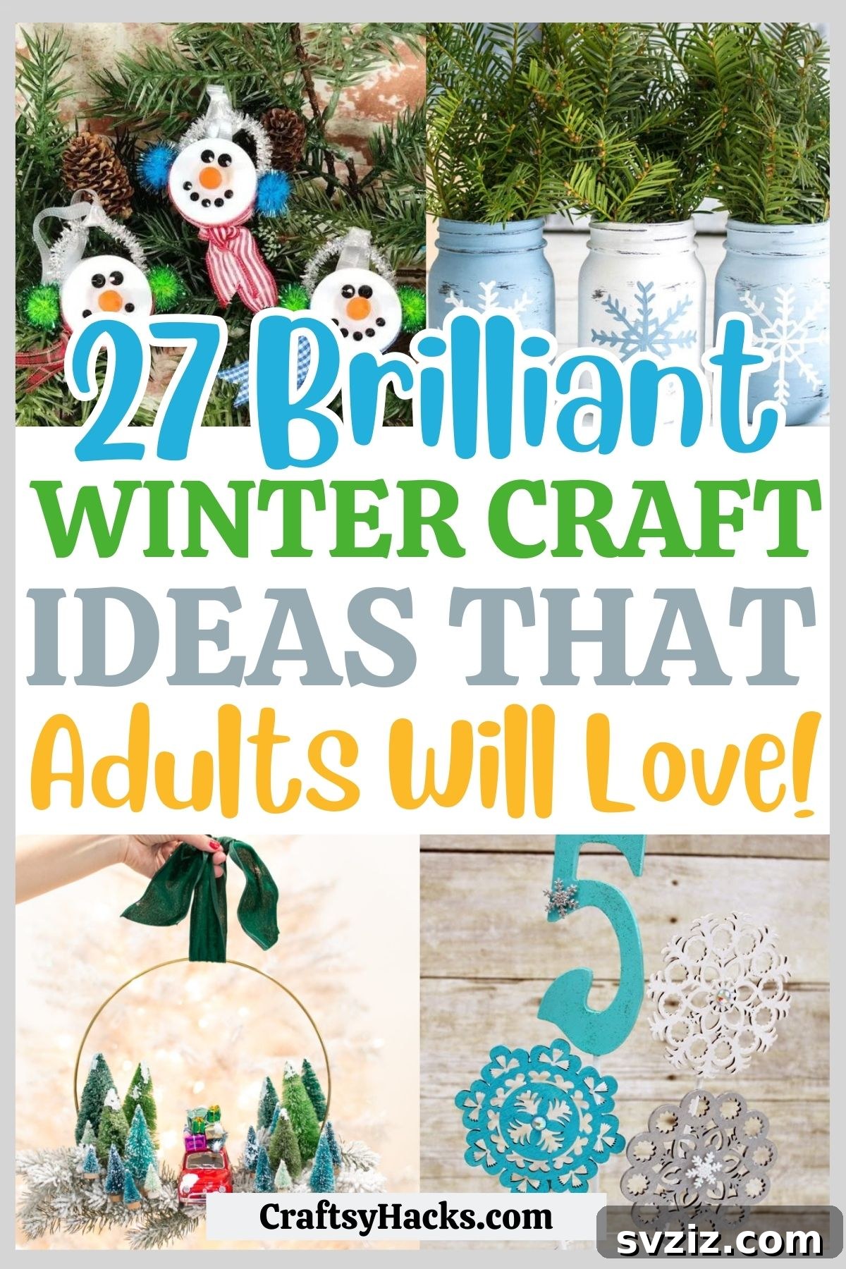 Cozy Winter Creations: 27 Craft Ideas for Grown-Ups 2 winter crafts for adults