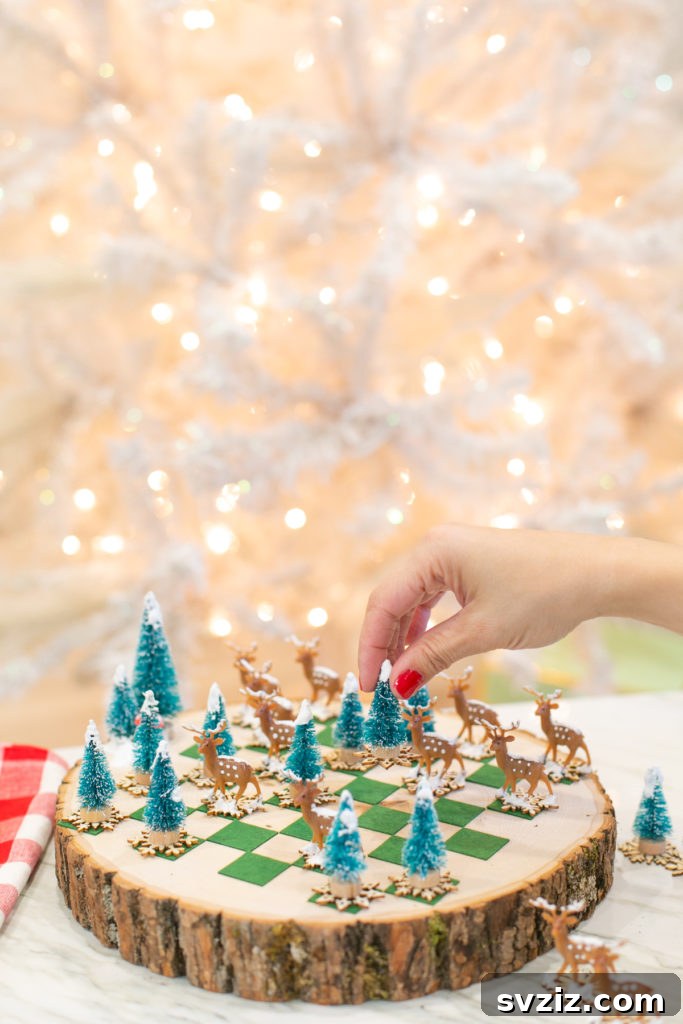 Cozy Winter Creations: 27 Craft Ideas for Grown-Ups 16 DIY Winter Checkers Game