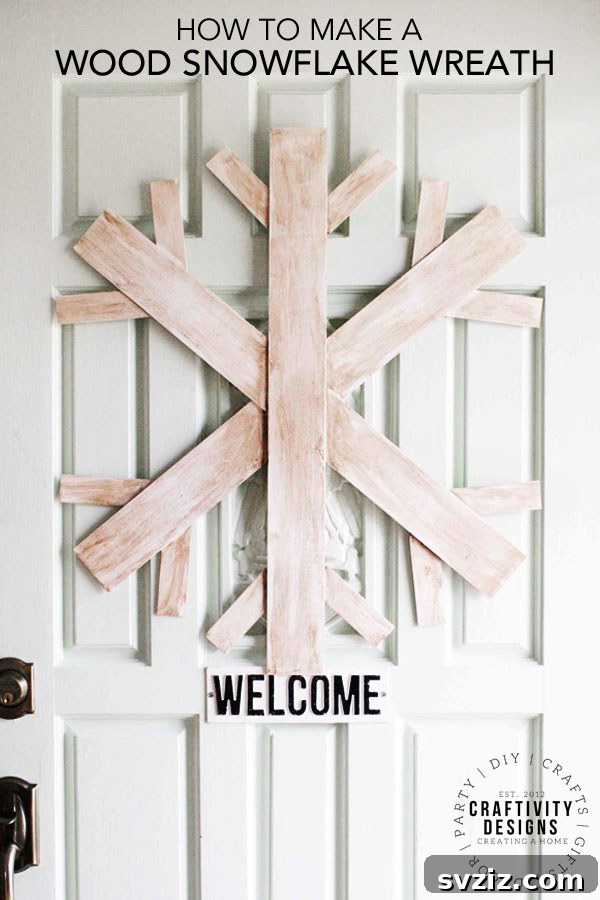 Cozy Winter Creations: 27 Craft Ideas for Grown-Ups 17 Wooden Snowflake Wreath