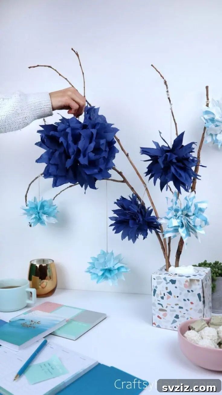 Cozy Winter Creations: 27 Craft Ideas for Grown-Ups 3 Tissue Paper Pom Poms