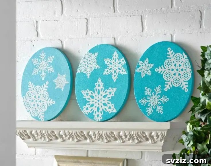 Cozy Winter Creations: 27 Craft Ideas for Grown-Ups 22 Snowflake Art For The Mantel