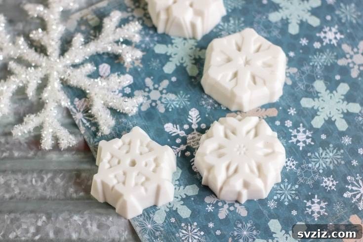 Cozy Winter Creations: 27 Craft Ideas for Grown-Ups 4 Winter Snowflake Soap