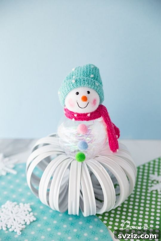Cozy Winter Creations: 27 Craft Ideas for Grown-Ups 8 Mason Jar Lid Snowman
