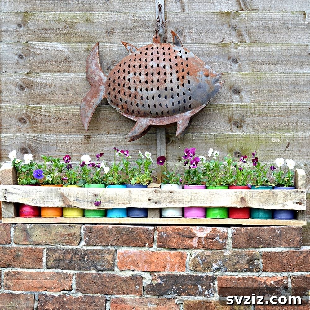 Colorful Tin Can Planters