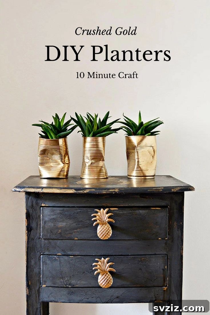 Gold Crushed DIY planters