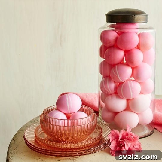Fresh Farmhouse Spring Decor Ideas 22 Ombre Egg Centerpiece for Spring and Easter Decor