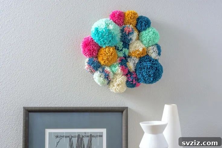 DIY Pom Pom Wall Hanging