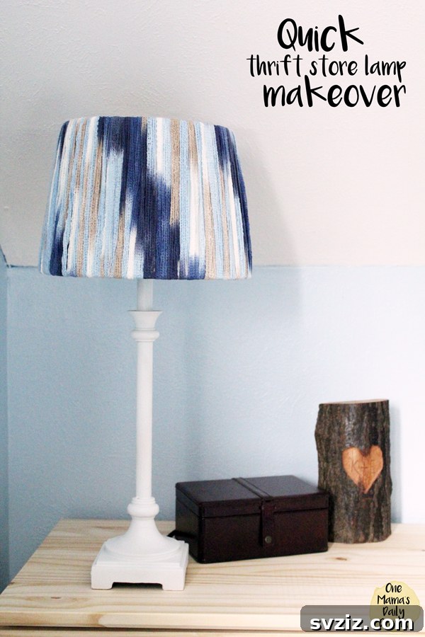 Thrift Store Lamp makeover
