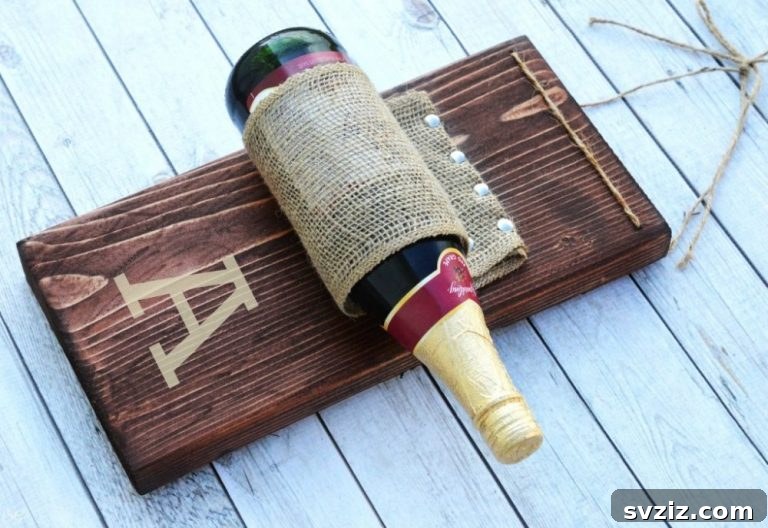 DIY Wine Bottle Gift Holder