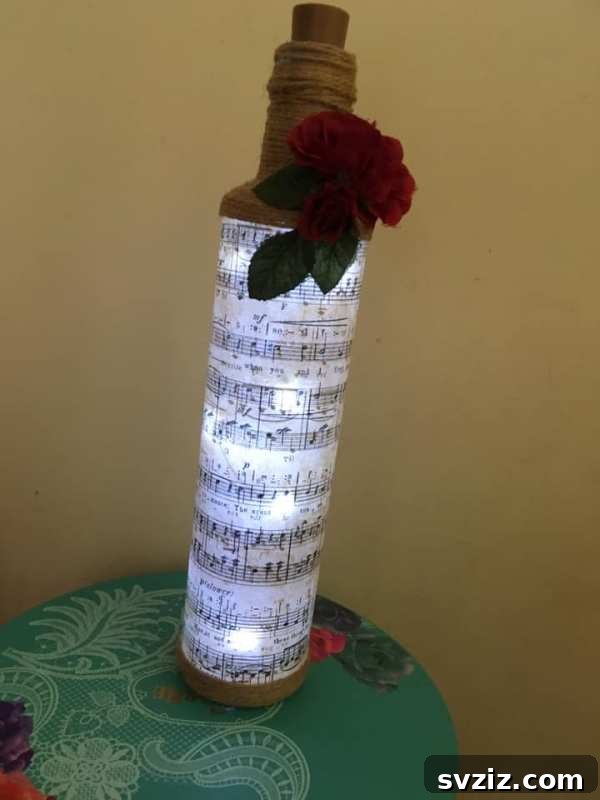 Vintage Upcycled Christmas Bottle Decor