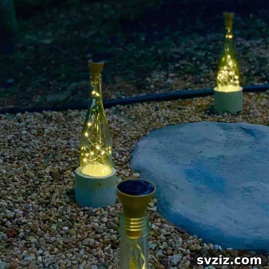 DIY Solar Wine Bottle Lights for Garden